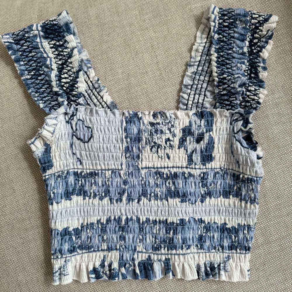 URBAN OUTFITTERS Blue/White Tank Top